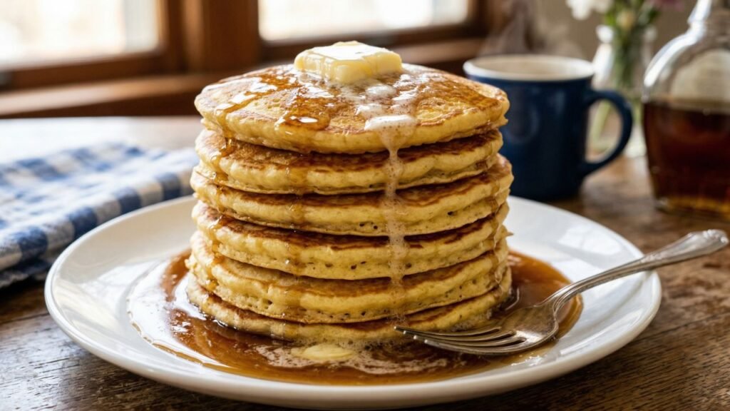 Fluffy sour milk pancakes that taste like they came straight from your favorite diner