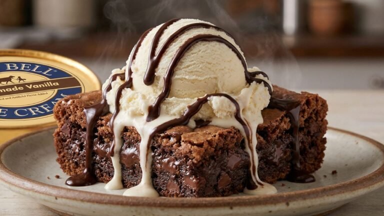 Blue Bell Brookie A La Mode Recipe