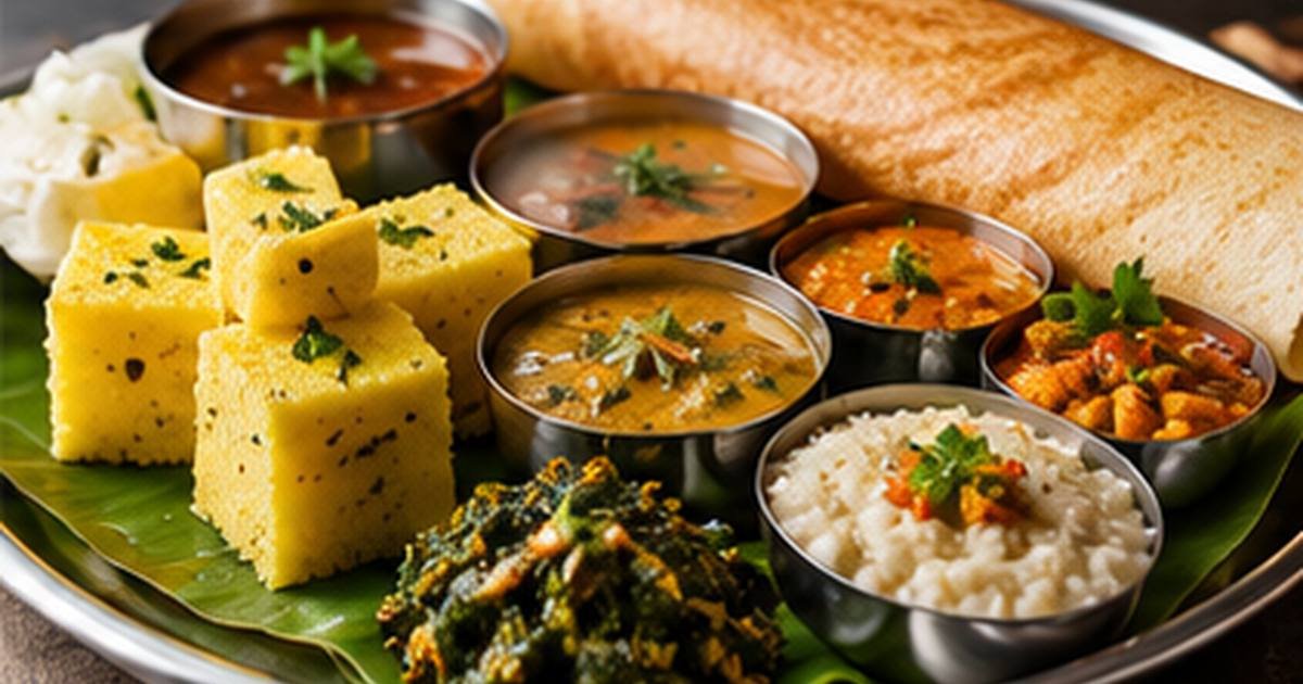 Illustrative Indian thali and curries for Big Suchir Restaurant and Banquet menu guide