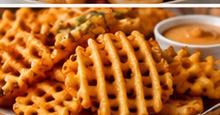 Chick-fil-A waffle fries copycat with golden waffle-cut potatoes