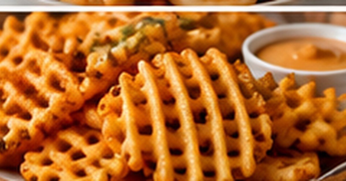 Chick-fil-A waffle fries copycat with golden waffle-cut potatoes