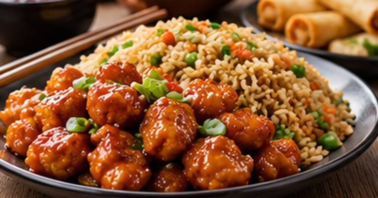 Illustrative Chinese food dishes accompanying the Great Wall Chinese Restaurant Lockport menu guide