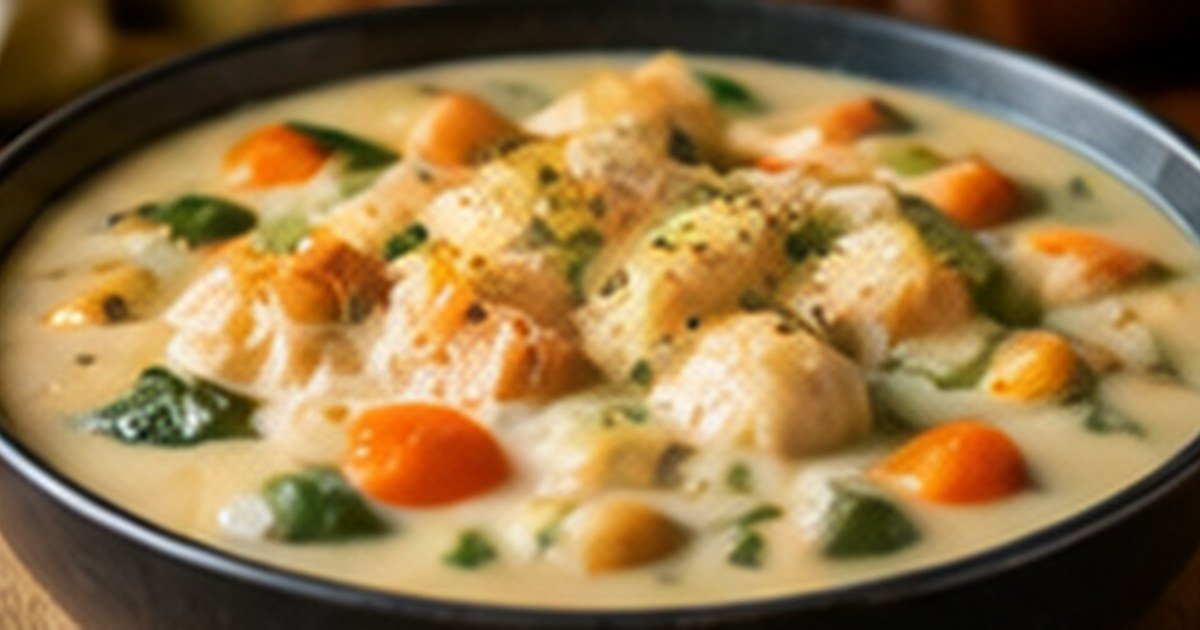 Olive Garden chicken gnocchi soup copycat with chicken, gnocchi, and spinach