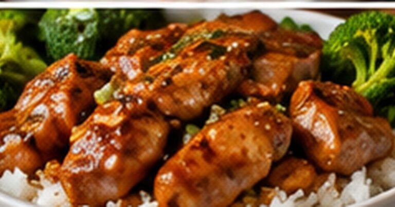 Panda Express teriyaki chicken copycat with grilled chicken and teriyaki glaze